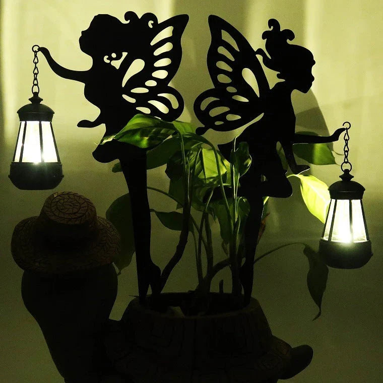 Elegant solar-powered garden lantern with classic fairy-tale design and automatic LED lighting