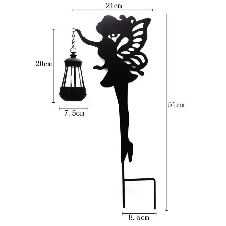 Elegant solar-powered garden lantern with classic fairy-tale design and automatic LED lighting