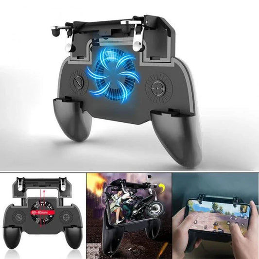 Versatile smartphone game controller with cooling fan for enhanced mobile gaming experience