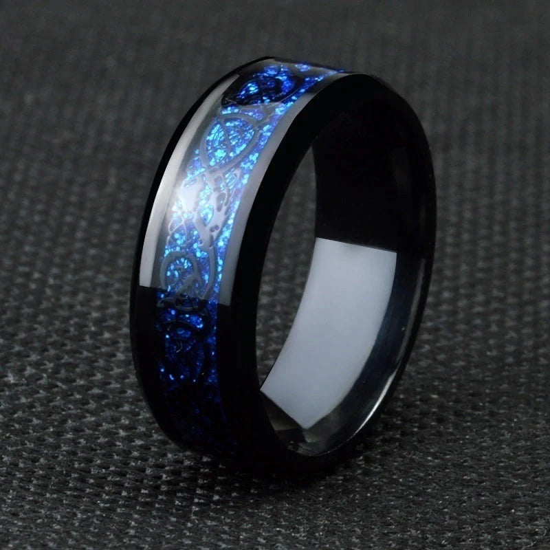 Black Heart Gemstone Diamond Wedding Ring with geometric design