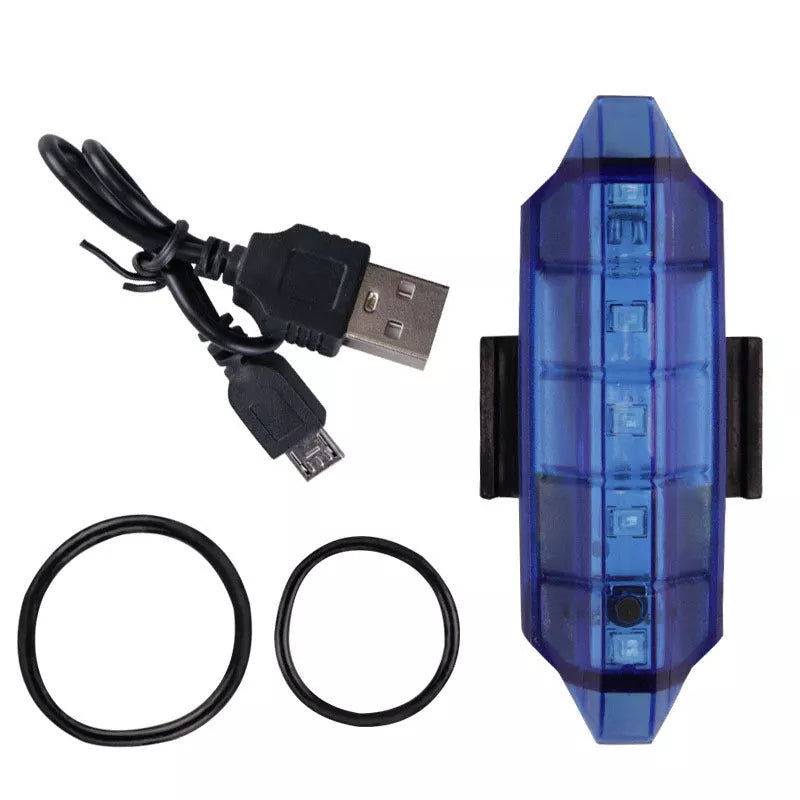 USB rechargeable bicycle front light with high-intensity beam for night riding