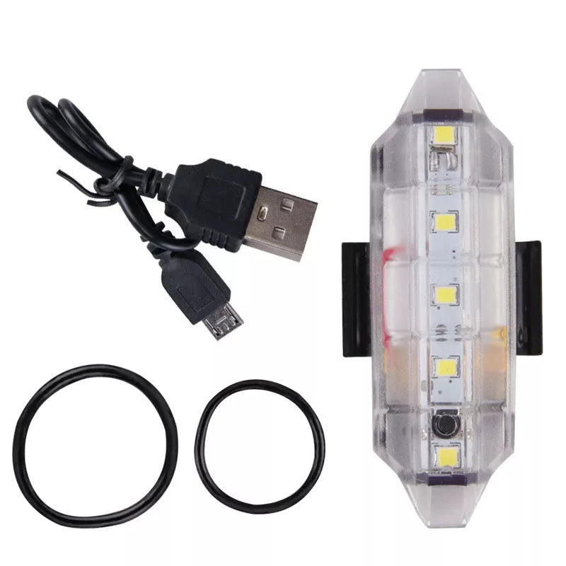 USB rechargeable bicycle front light with high-intensity beam for night riding