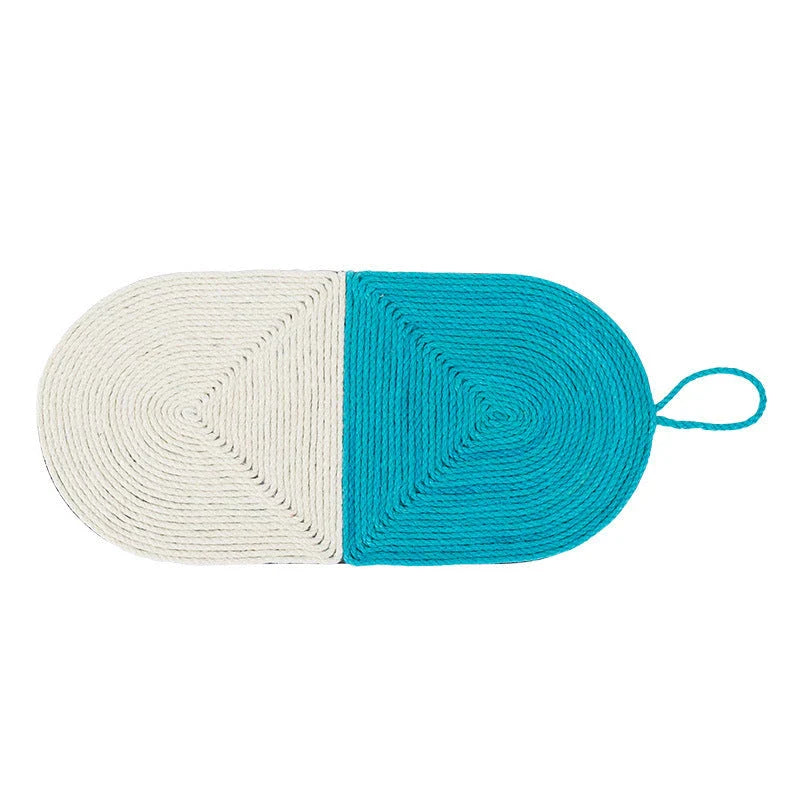 Premium sisal and felt cat scratching mat with cactus-inspired design for durable, stylish furniture protection