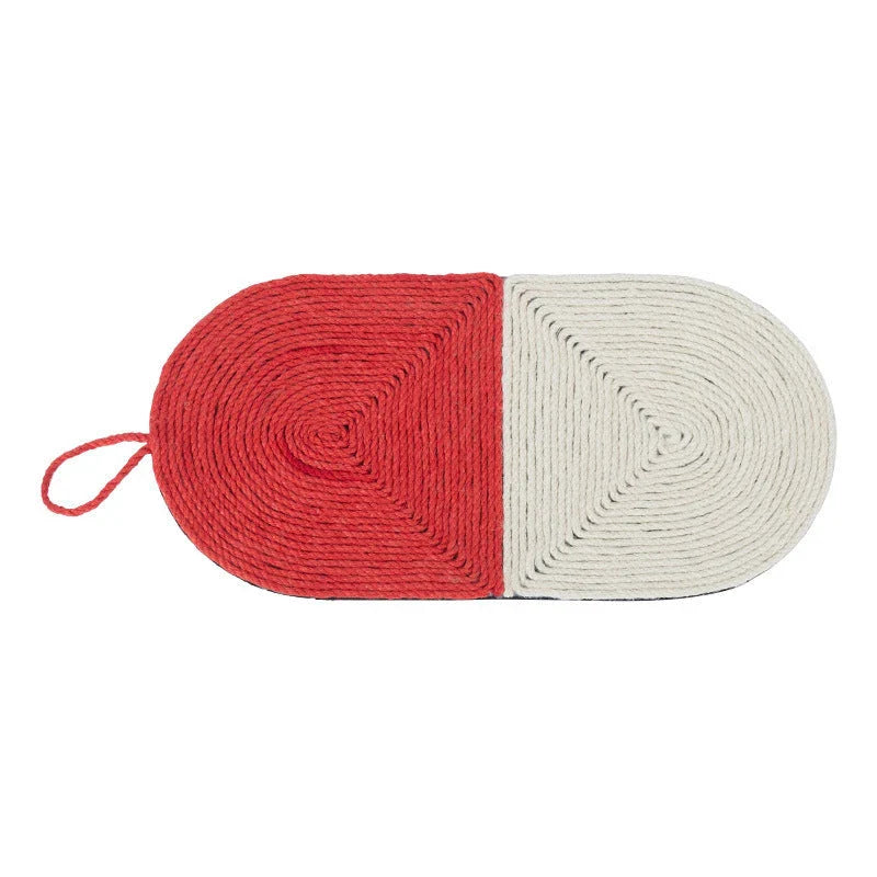 Premium sisal and felt cat scratching mat with cactus-inspired design for durable, stylish furniture protection