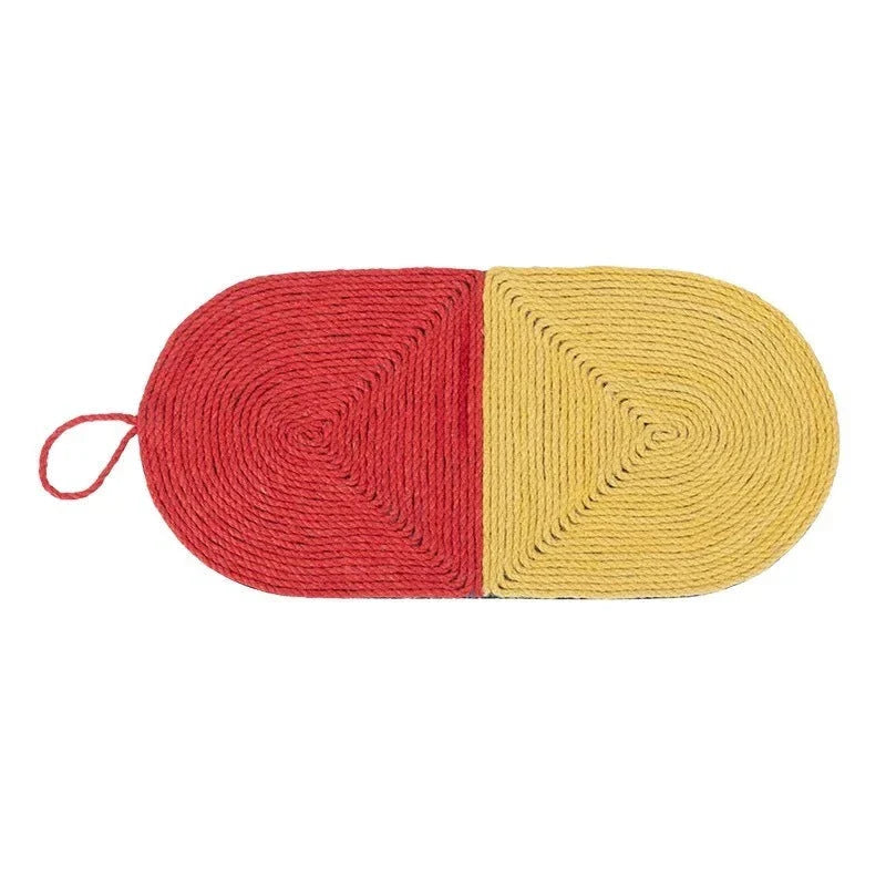 Premium sisal and felt cat scratching mat with cactus-inspired design for durable, stylish furniture protection