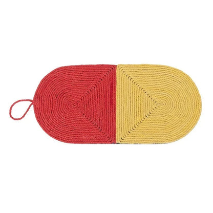 Premium sisal and felt cat scratching mat with cactus-inspired design for durable, stylish furniture protection