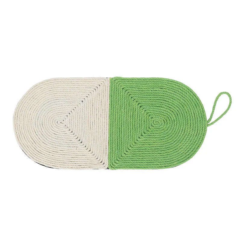 Premium sisal and felt cat scratching mat with cactus-inspired design for durable, stylish furniture protection