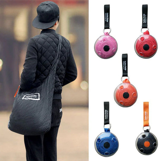 Chic eco-friendly folding shopping tote bag made with durable materials and elegant design for sustainable, reusable grocery shopping