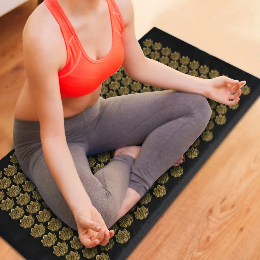 Premium Acupressure Massage Mat with Pillow for Relaxation and Muscle Relief