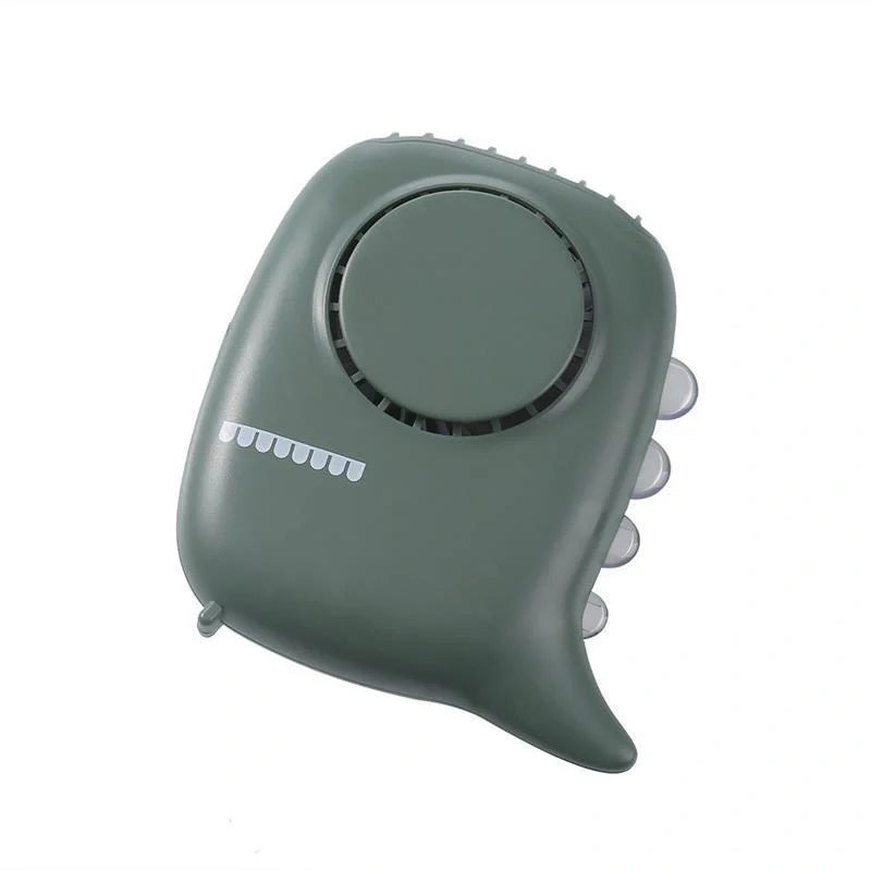 USB rechargeable mini fan in white, green, yellow, and pink with LED night light