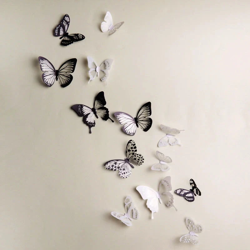 Butterfly three-dimensional wall sticker with waterproof PVC material