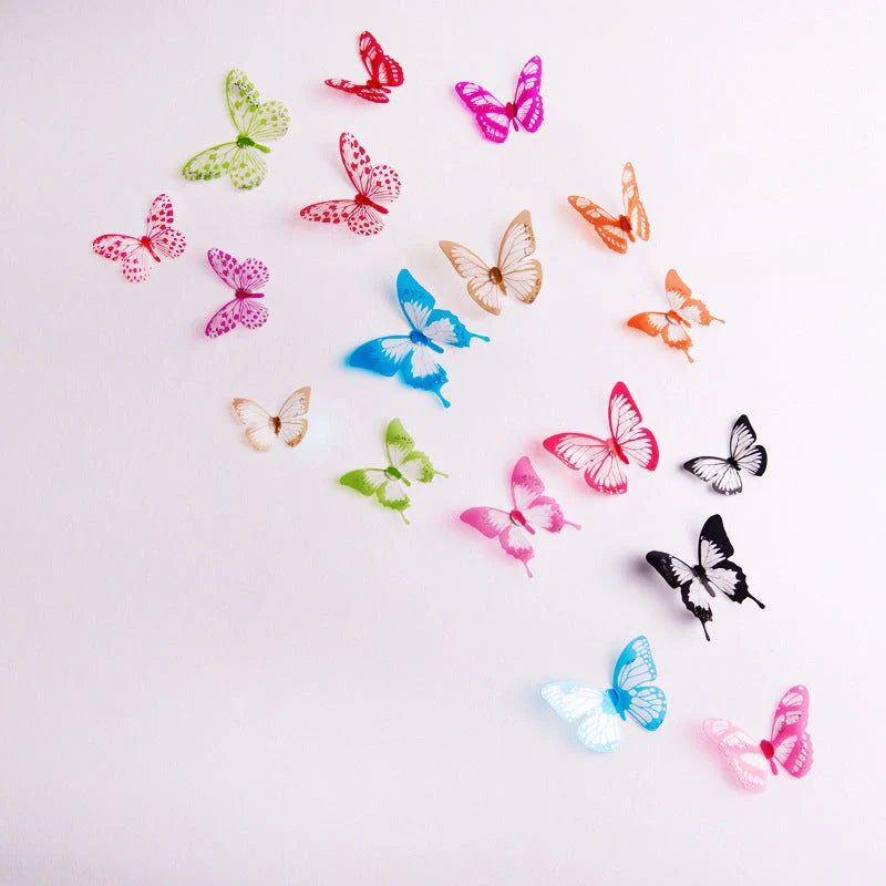 Butterfly three-dimensional wall sticker with waterproof PVC material