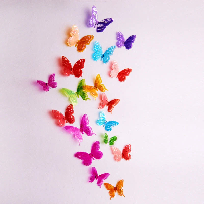 Butterfly three-dimensional wall sticker with waterproof PVC material