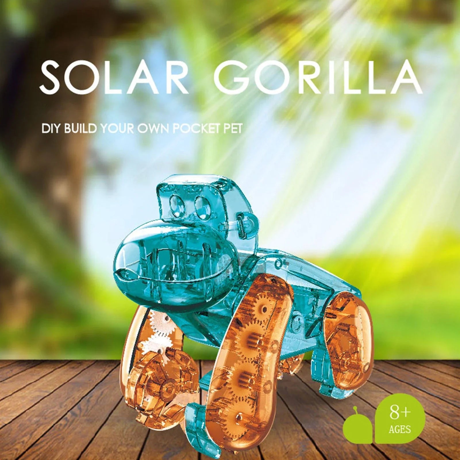 Premium solar-powered STEM toy kit with 33 pieces for DIY assembly, including gears, connectors, and movable parts