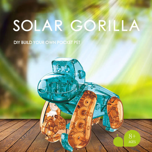 Premium solar-powered STEM toy kit with 33 pieces for DIY assembly, including gears, connectors, and movable parts