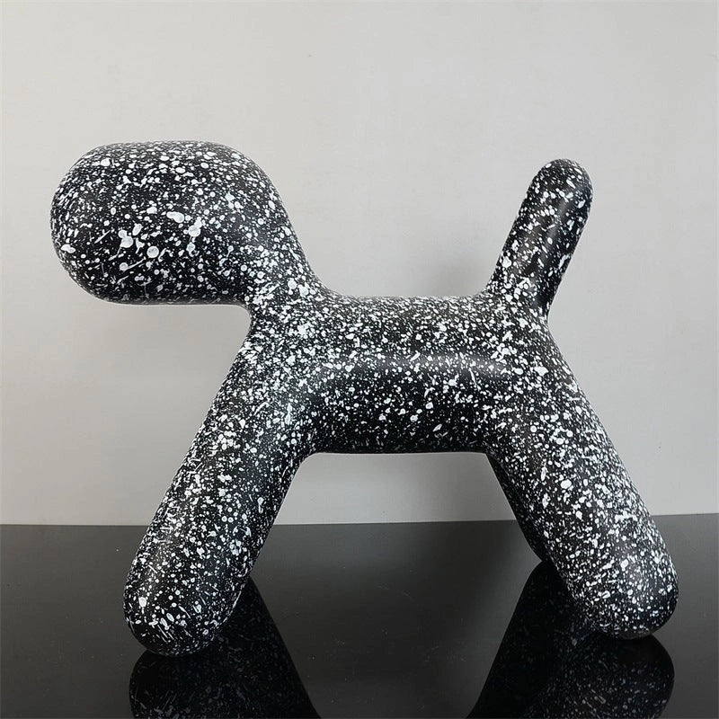 Resin balloon abstract dog ornament in various colours and sizes