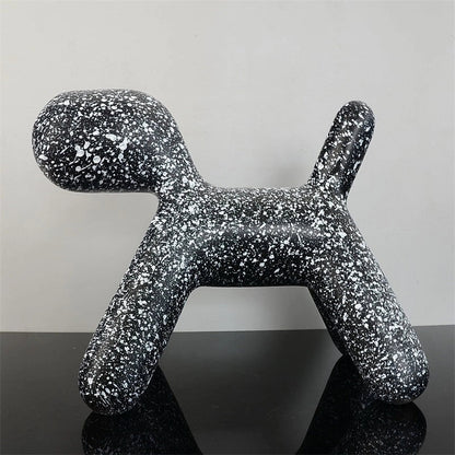 Resin balloon abstract dog ornament in various colours and sizes