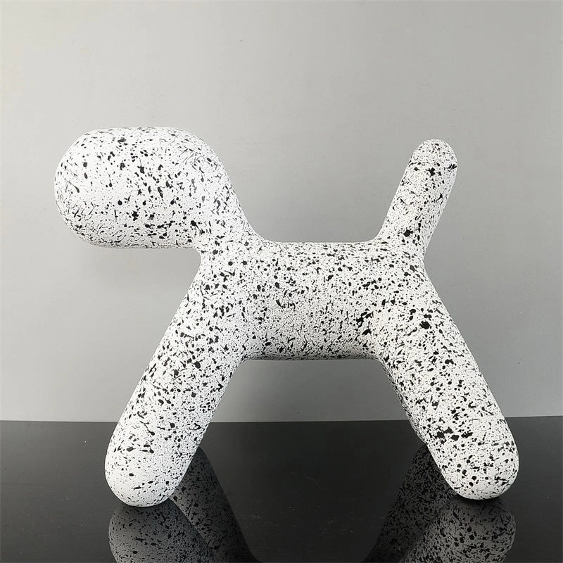 Resin balloon abstract dog ornament in various colours and sizes