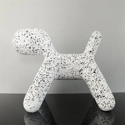 Resin balloon abstract dog ornament in various colours and sizes
