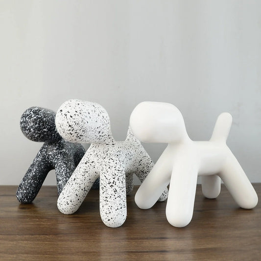 Resin balloon abstract dog ornament in various colours and sizes