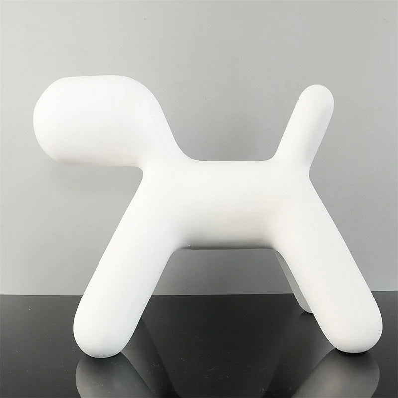 Resin balloon abstract dog ornament in various colours and sizes
