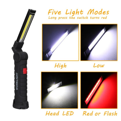 Powerful COB LED Torch with Magnetic Mount and Hanging Hook for Versatile Hands-Free Lighting