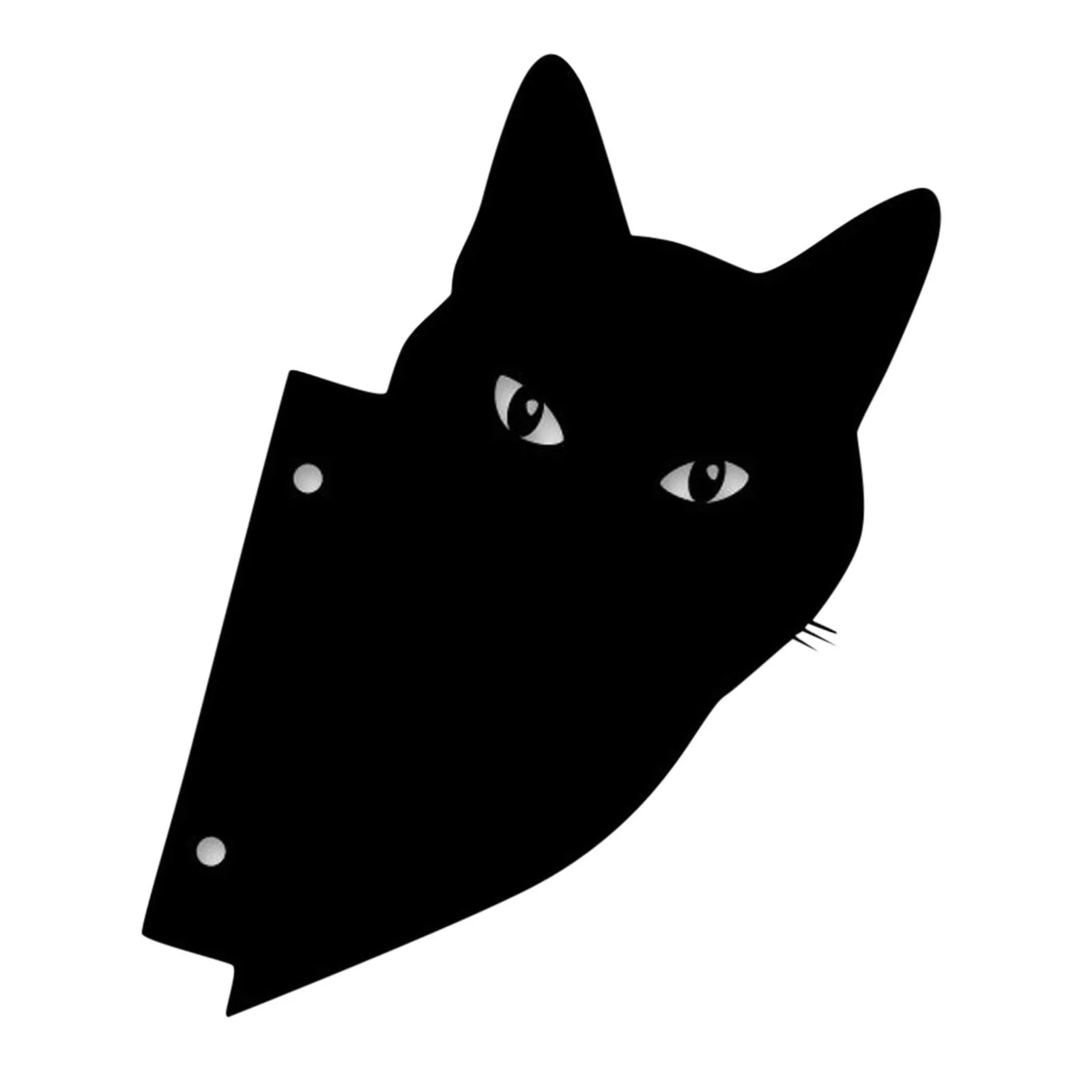 3D black cat outdoor garden fence decoration with natural appearance
