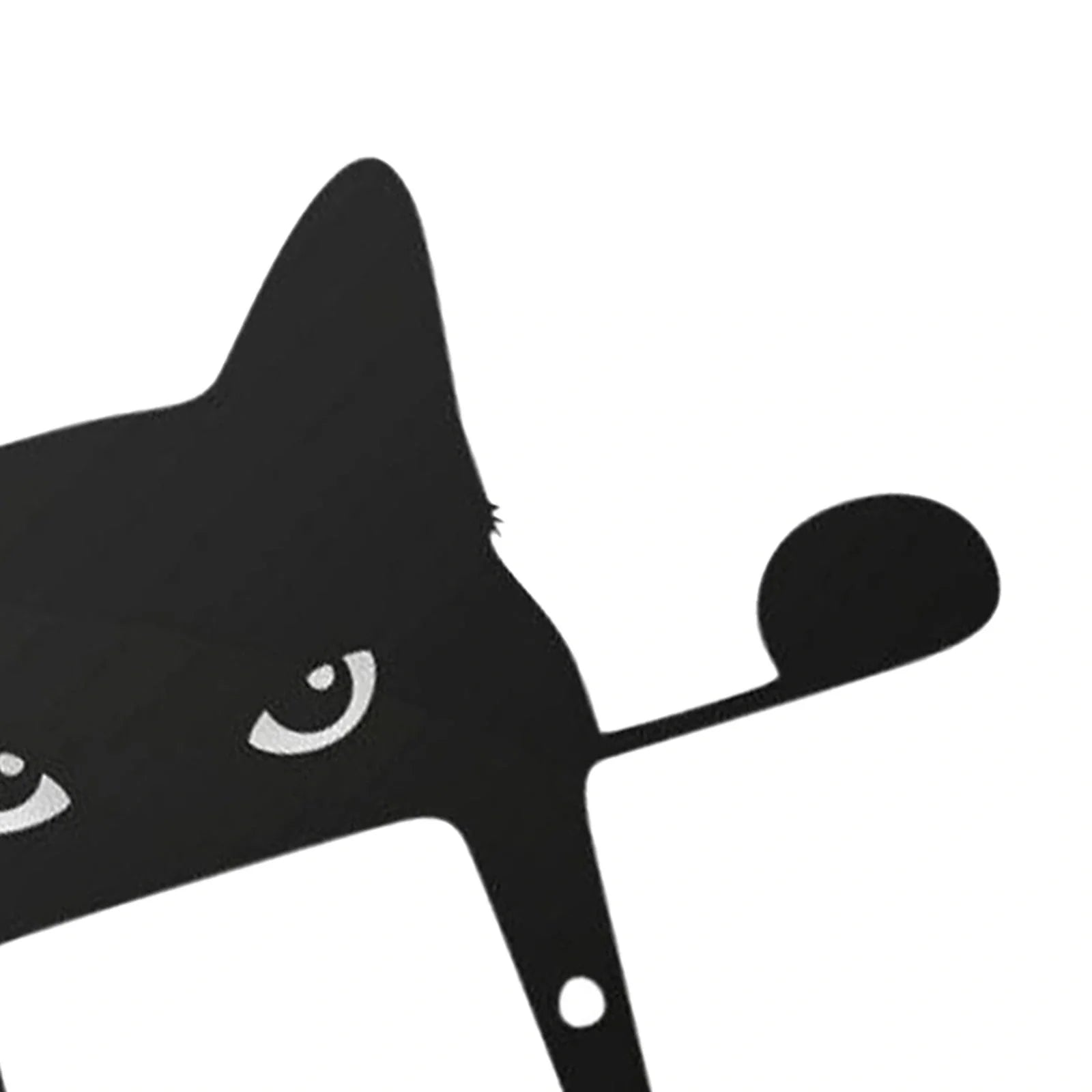 3D black cat outdoor garden fence decoration with natural appearance