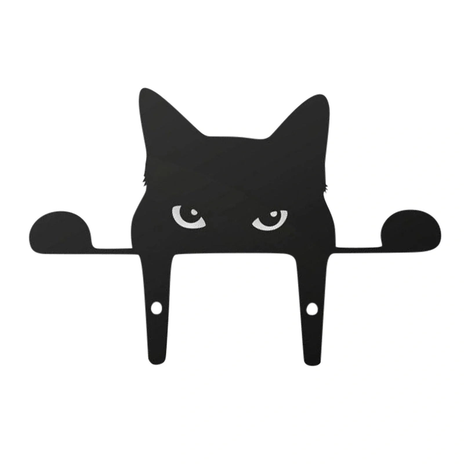 3D black cat outdoor garden fence decoration with natural appearance