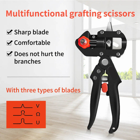 Tool steel grafting pruning shears for precise branch shaping