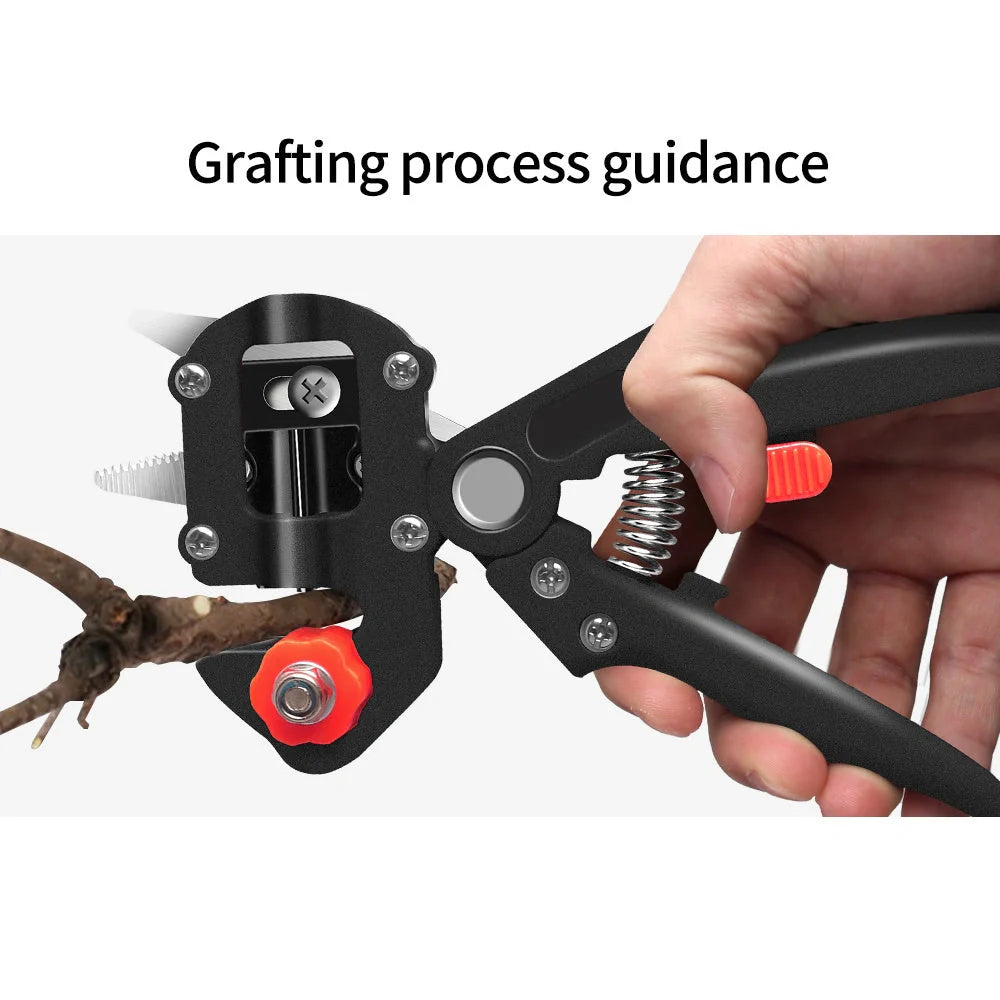 Tool steel grafting pruning shears for precise branch shaping