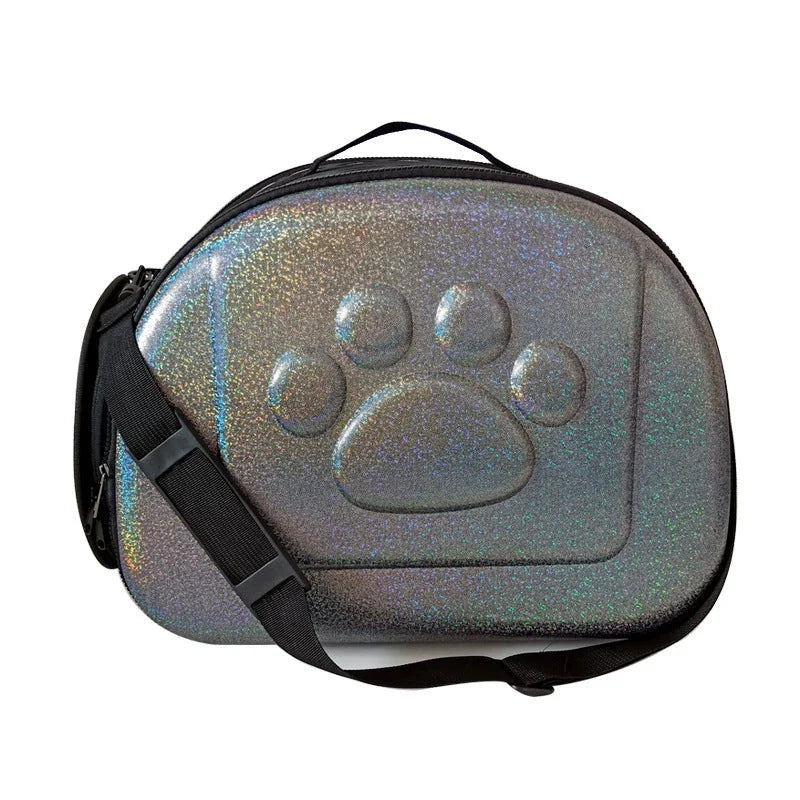 Versatile pet carrier bag made with durable EVA materials, featuring a foldable design and breathable mesh panels for your pet's comfort and safety.