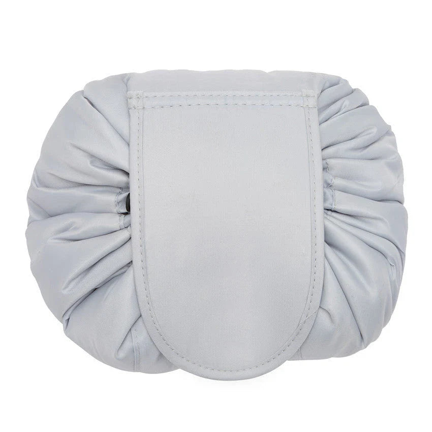 Stylish and practical cosmetic bag with multiple color and pattern options, featuring a drawstring closure and roomy interior for easy organization during travel.