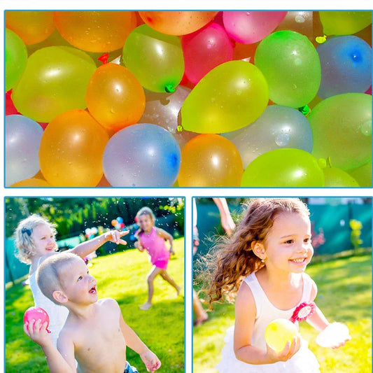111 premium water balloons in random colours for fun summer outdoor games and parties
