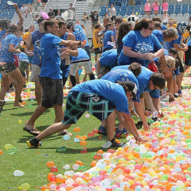 111 premium water balloons in random colours for fun summer outdoor games and parties
