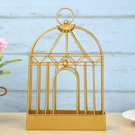 Nordic style iron mosquito coil holder in birdcage design for indoor use