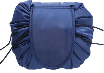 Stylish and practical cosmetic bag with multiple color and pattern options, featuring a drawstring closure and roomy interior for easy organization during travel.