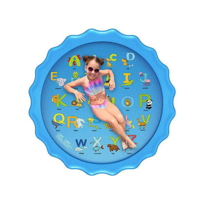 A colorful splash pad with marine animal designs, providing refreshing outdoor fun for kids