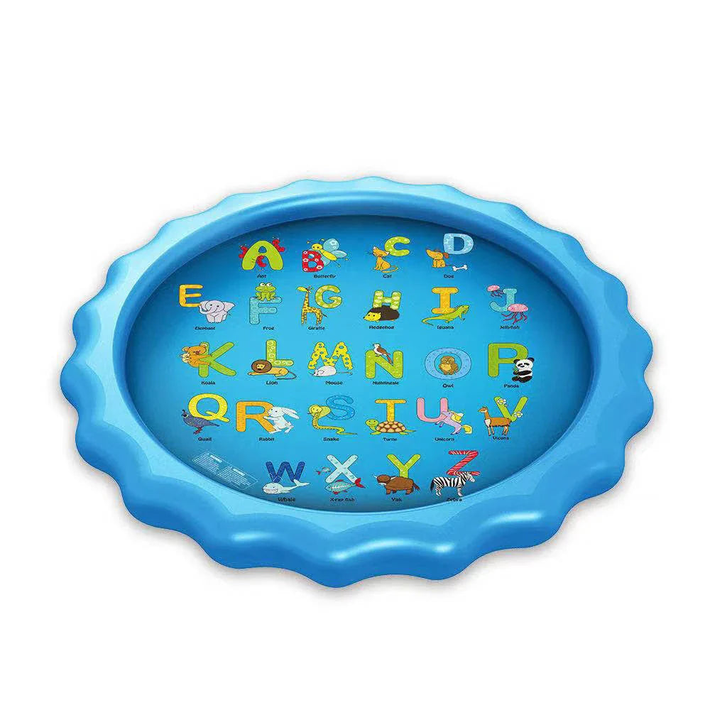 A colorful splash pad with marine animal designs, providing refreshing outdoor fun for kids
