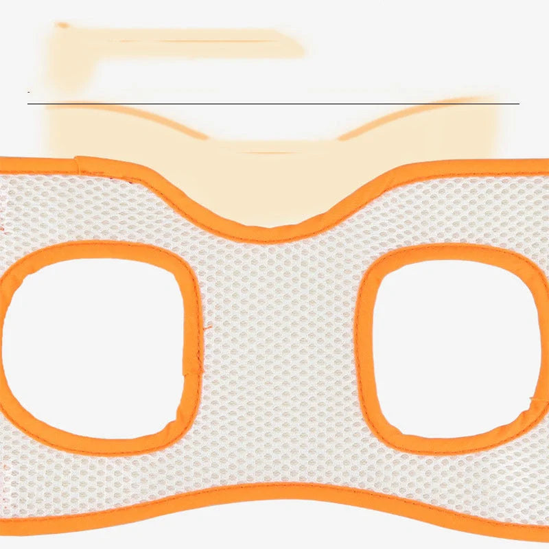 Adjustable dog lift harness in orange for senior and weak dogs with hind leg support