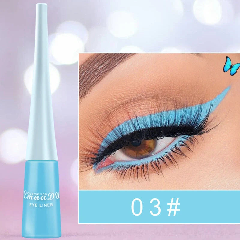 17 Colour Liquid Eyeliner Matte Quick-Drying Waterproof Long-Lasting in 17 vibrant colours