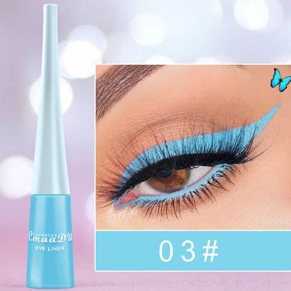 17 Colour Liquid Eyeliner Matte Quick-Drying Waterproof Long-Lasting in 17 vibrant colours