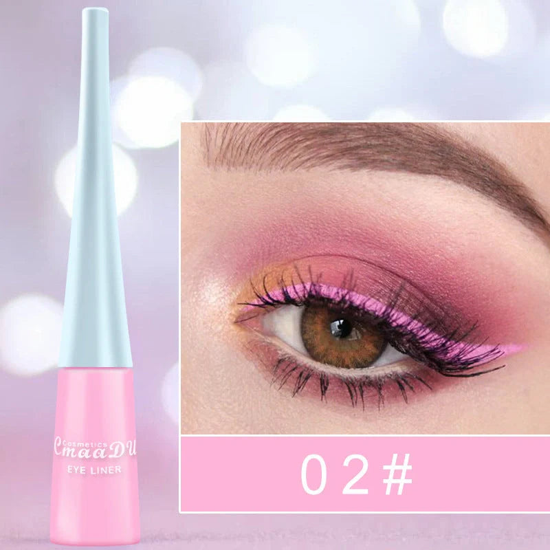 17 Colour Liquid Eyeliner Matte Quick-Drying Waterproof Long-Lasting in 17 vibrant colours