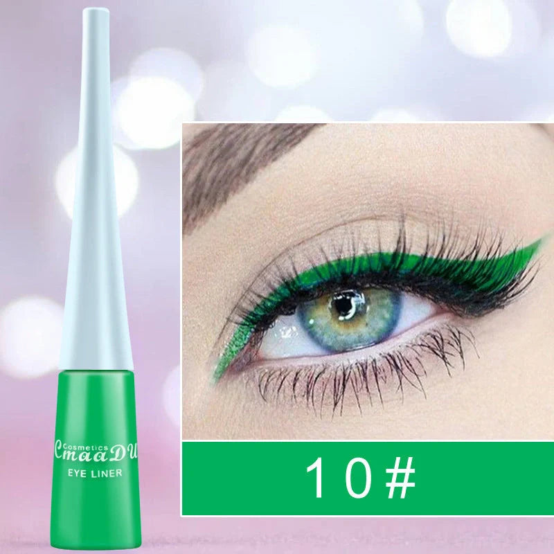 17 Colour Liquid Eyeliner Matte Quick-Drying Waterproof Long-Lasting in 17 vibrant colours