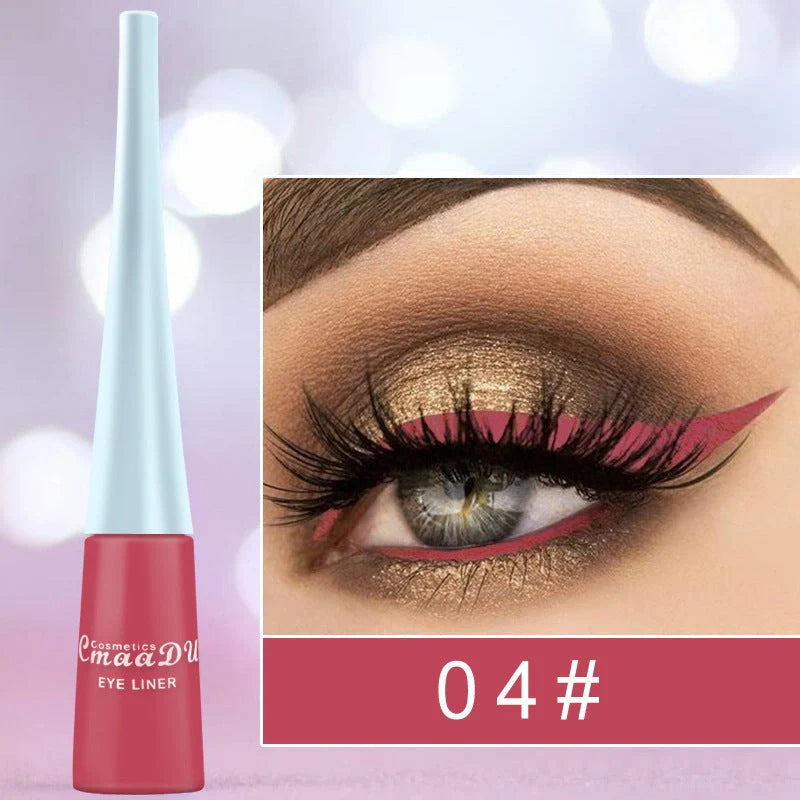 17 Colour Liquid Eyeliner Matte Quick-Drying Waterproof Long-Lasting in 17 vibrant colours