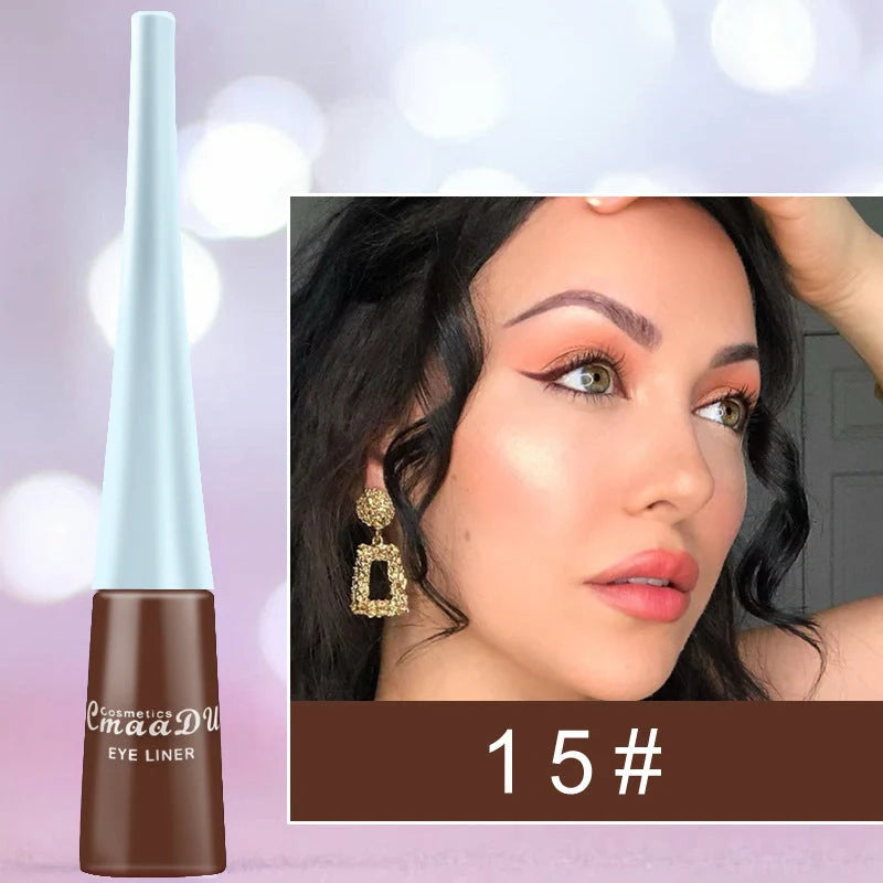 17 Colour Liquid Eyeliner Matte Quick-Drying Waterproof Long-Lasting in 17 vibrant colours