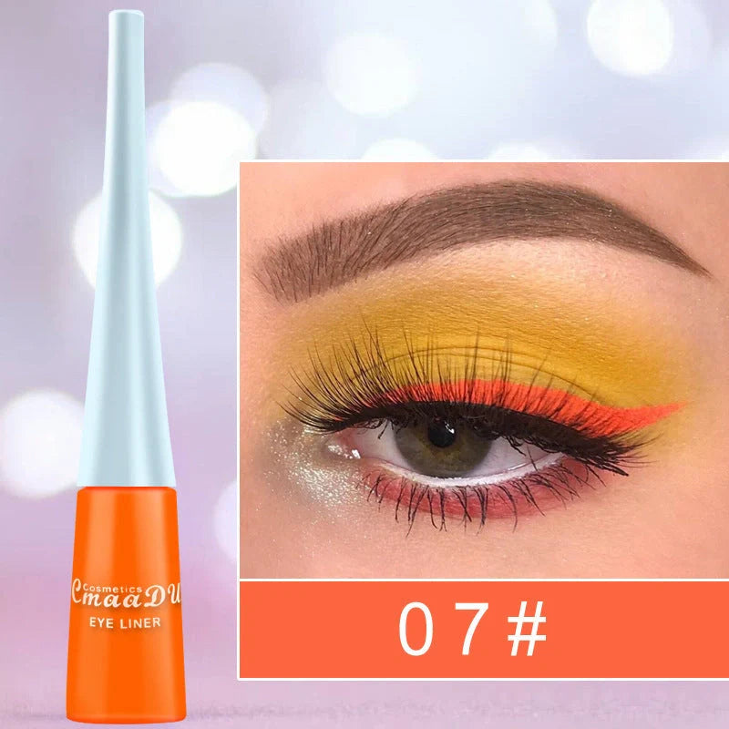 17 Colour Liquid Eyeliner Matte Quick-Drying Waterproof Long-Lasting in 17 vibrant colours