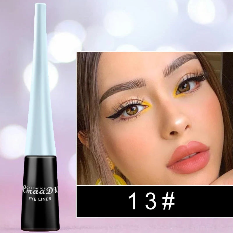 17 Colour Liquid Eyeliner Matte Quick-Drying Waterproof Long-Lasting in 17 vibrant colours