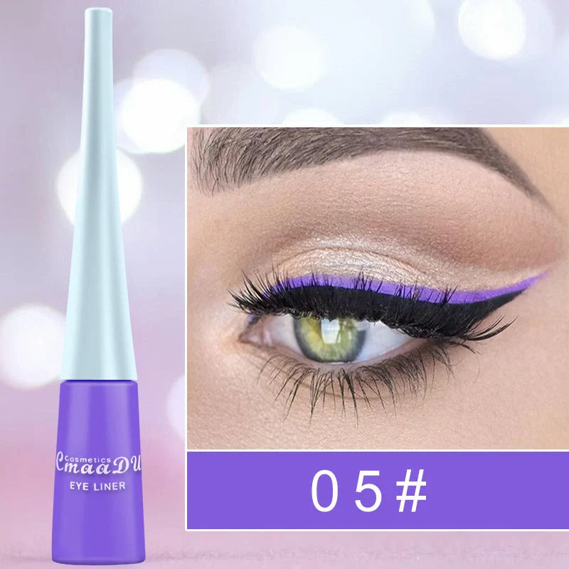 17 Colour Liquid Eyeliner Matte Quick-Drying Waterproof Long-Lasting in 17 vibrant colours