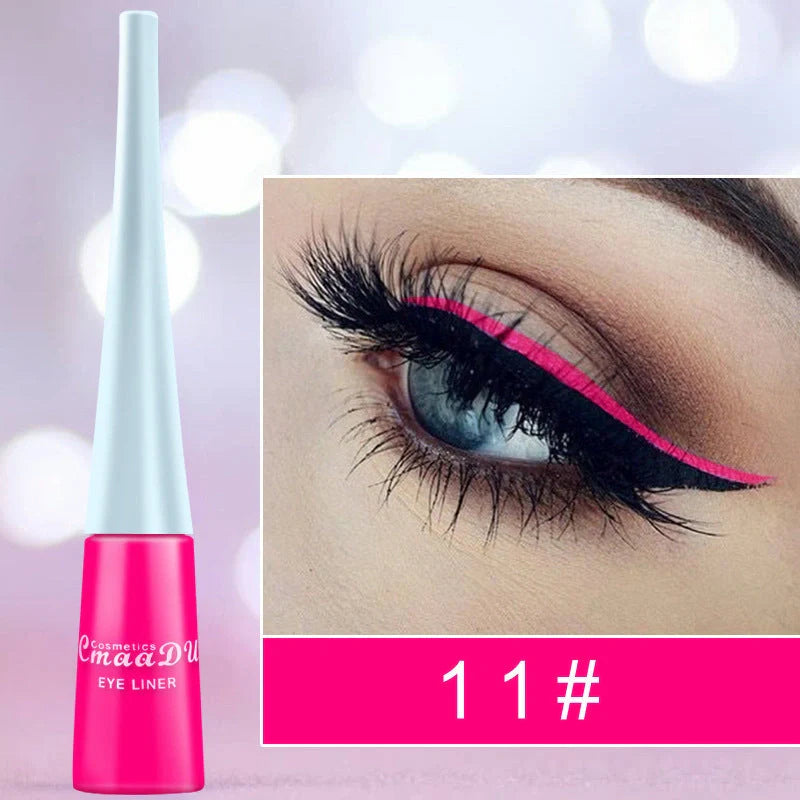 17 Colour Liquid Eyeliner Matte Quick-Drying Waterproof Long-Lasting in 17 vibrant colours